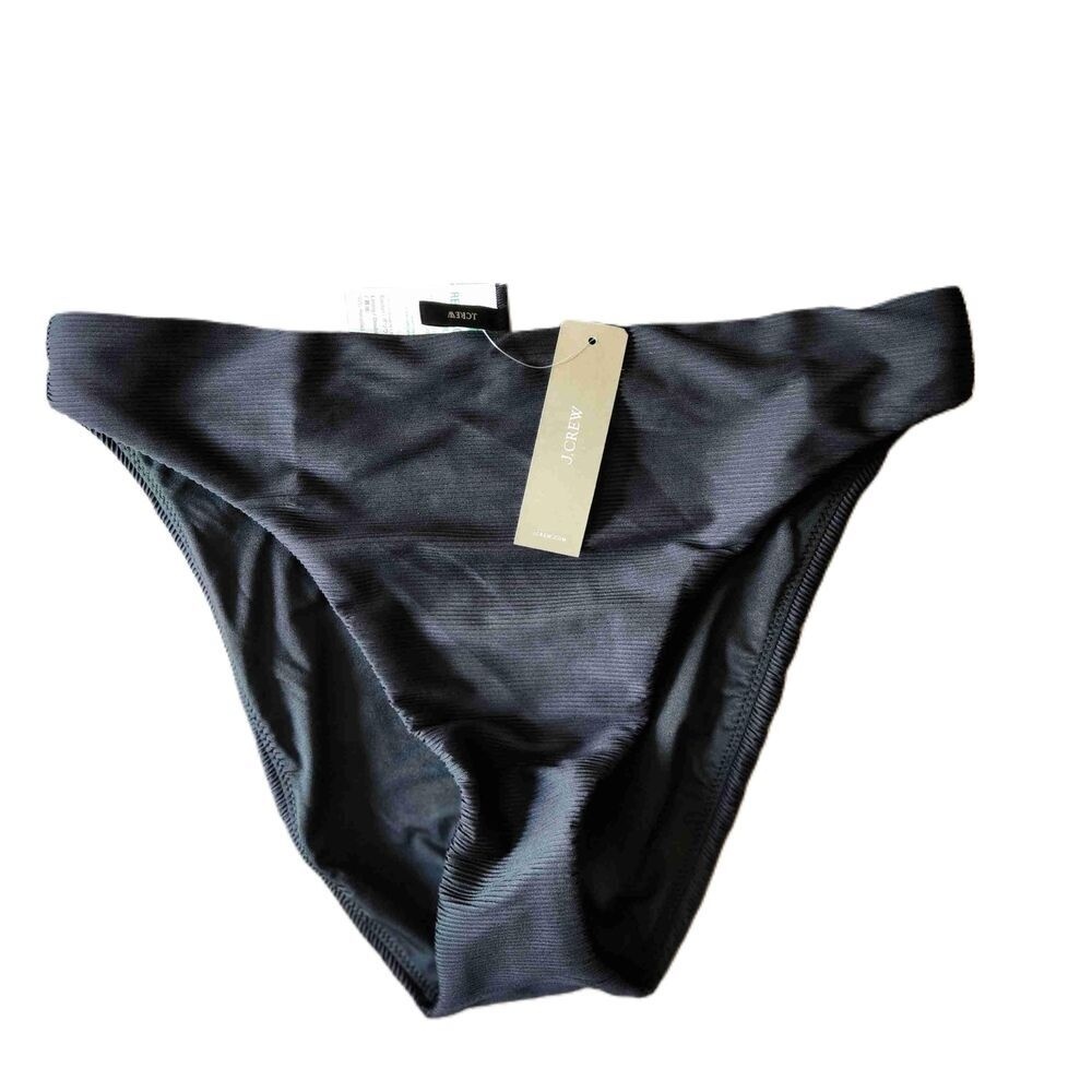 J Crew Black Bikini Bottom Medium Nwt